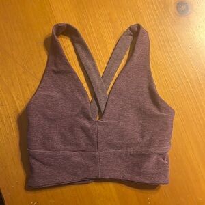 Beyond Yoga Spacedye Cross Back Bra - Purple Small